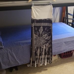 Navy and white Jersey stretch skirt